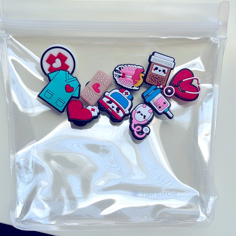 Set of 10 kawaii nurse/healthcare Crocs or Bogg charms